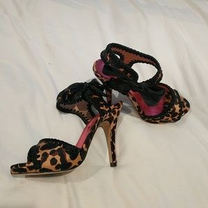 Betsey Johnson Open Toed Heels - Size 5.5